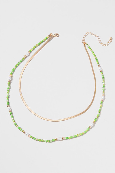 Maybelle Green Pearl Necklace
