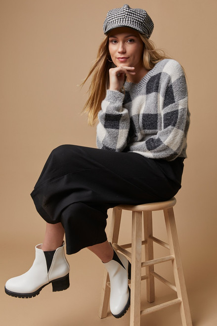 Addison Buffalo Check Sweater