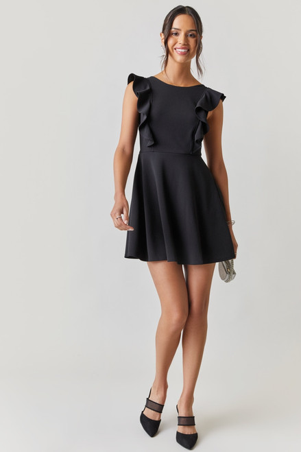 Melanie Flutter Sleeve Mini Dress