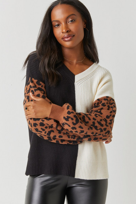 Louise Animal Colorblock Sweater
