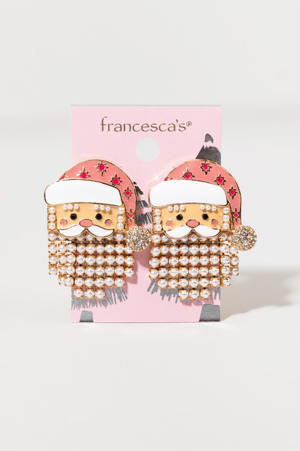 Santa Pearl Beard Earrings