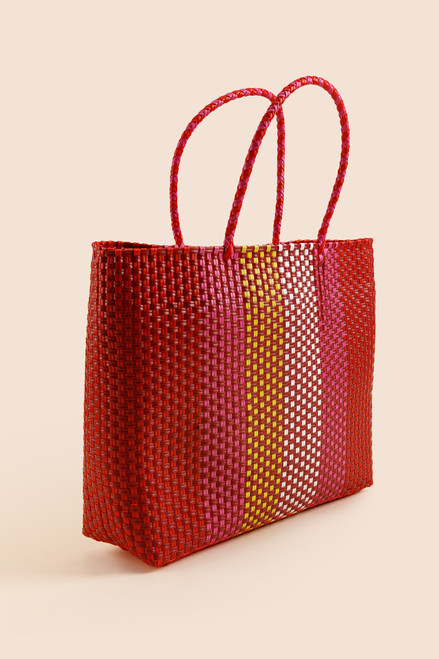 Rubi Large Stripe Weave Tote