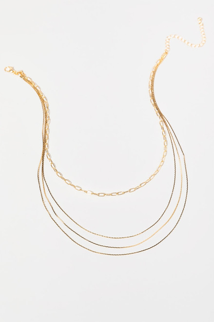 Lilah Multi Layer Metal Necklace