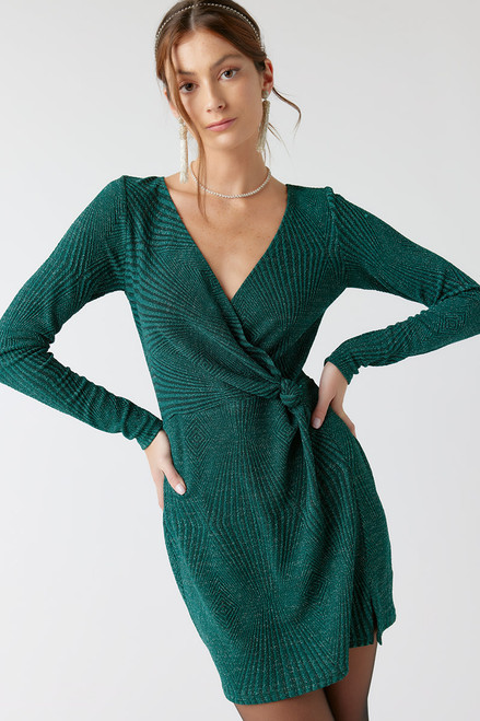 Aubrey Glitter Knit Mini Dress