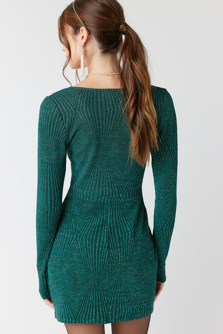 Aubrey Glitter Knit Mini Dress