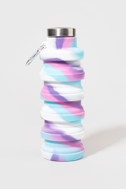 Multi Color Tie Dye Collaspsible Water Bottle