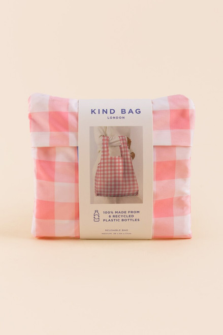 KIND BAG London Gingham Medium Recycled Reusable Tote