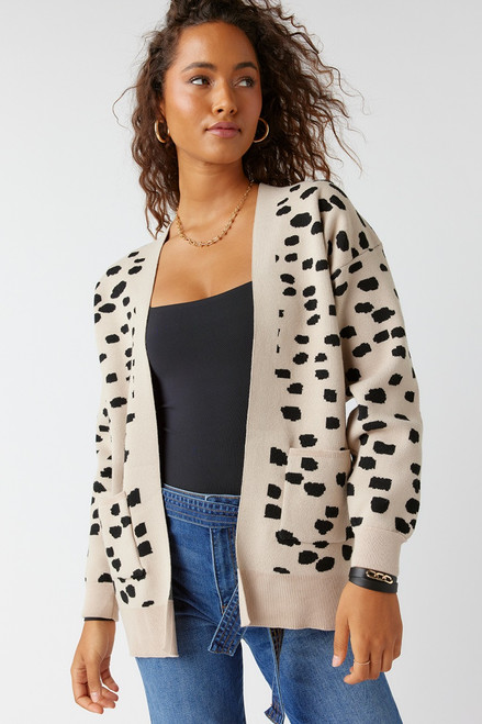 Isabelle Abstract Animal Print Cardigan
