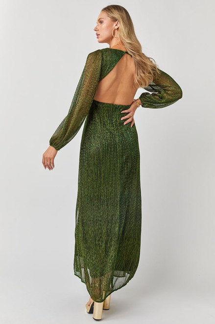 Kendall Long Sleeve Glitter Knit Maxi Dress