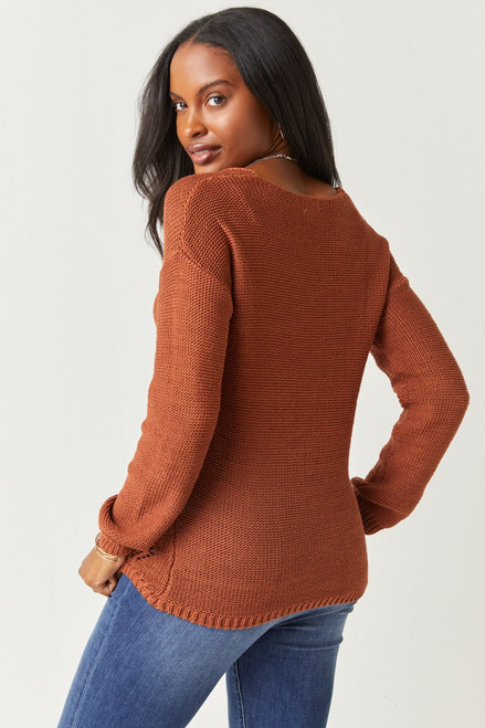 Shelley Pointelle Pullover Sweater
