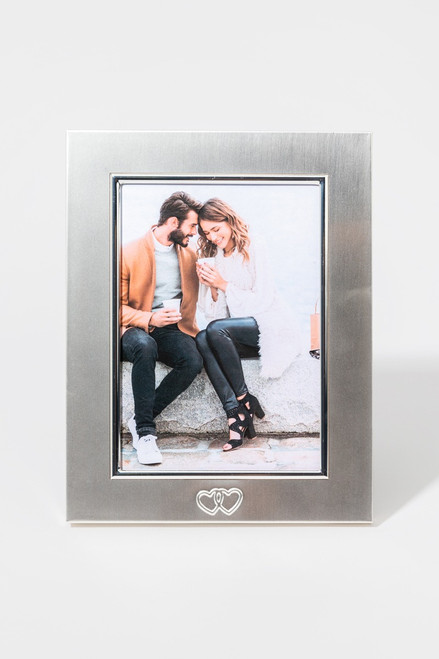 Silver Metal Hearts Frame