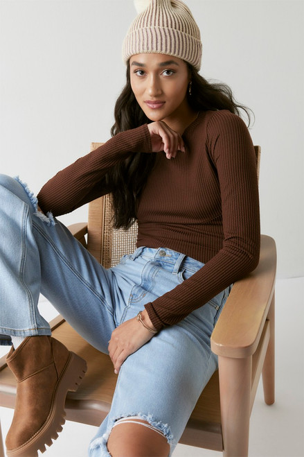 Joanna Crew Neck Criss Cross Knit