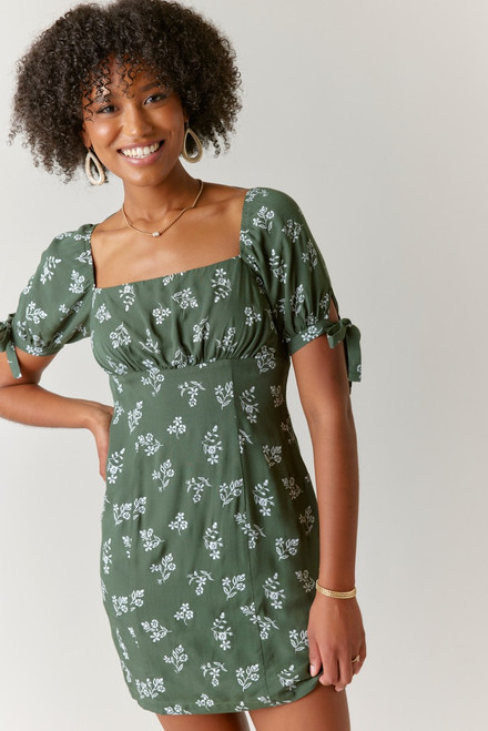 Claire Floral Embroidered Mini Dress