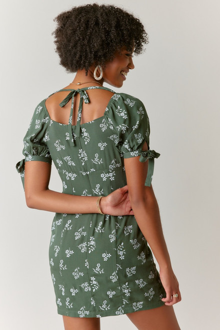 Claire Floral Embroidered Mini Dress