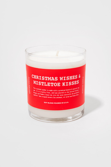 Christmas Wishes And Mistletoe Kisses Candle