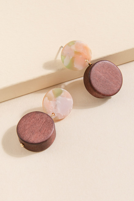 Paola Post Wood Drop Earrings