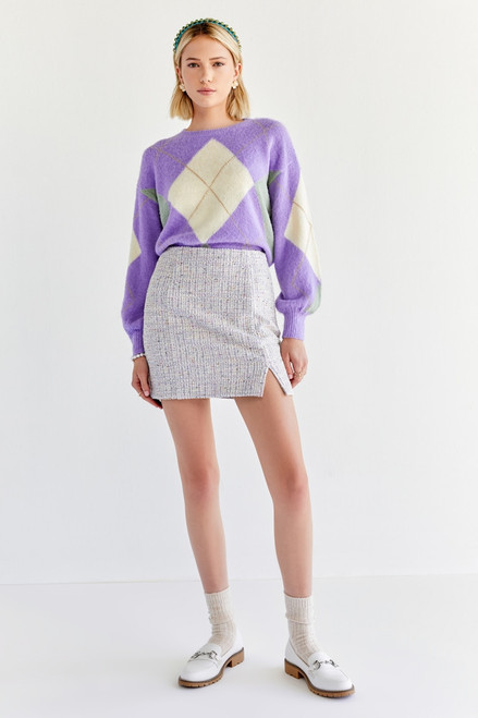 Este Tweed Mini Skirt