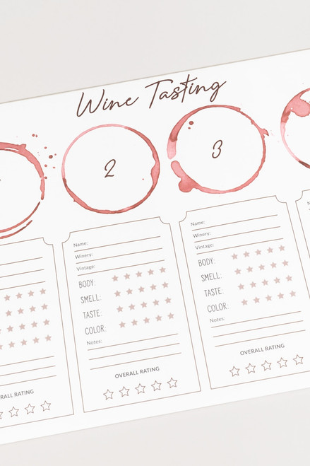 Wine Tasting Notepad