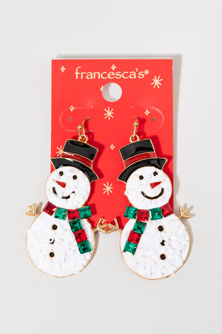 Snowman Drop Earrings