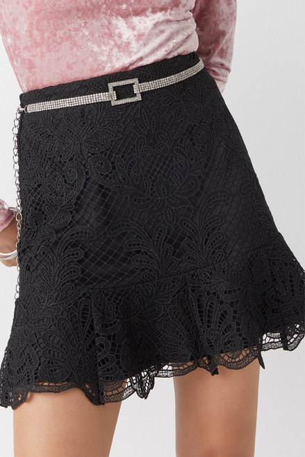 Emilia Lace Flippy Mini Skirt