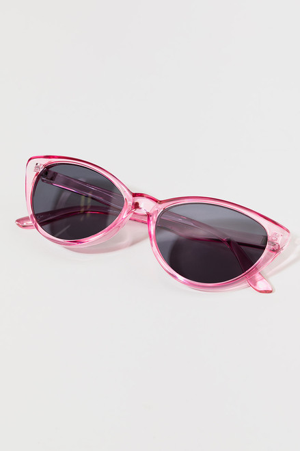Jacey Slender Clear Cat Eye Sunglasses