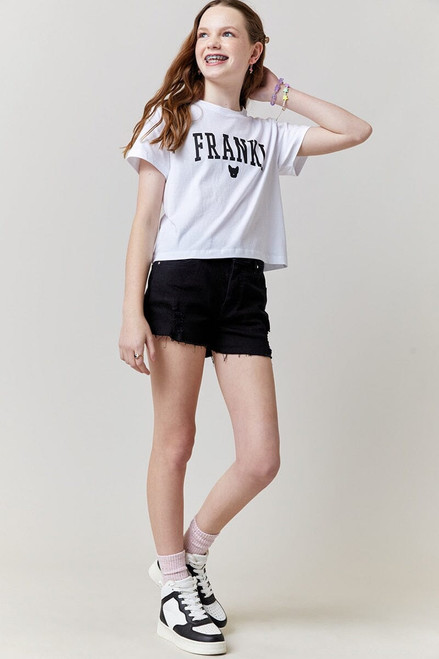 Hello Franki Logo White Tee for girls