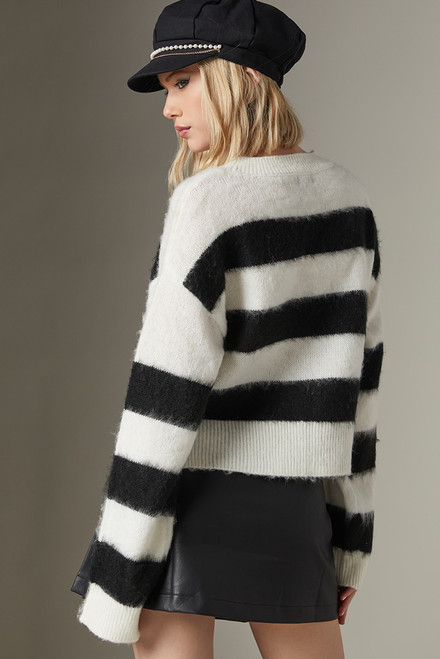 Jemma Crewneck Striped Sweater