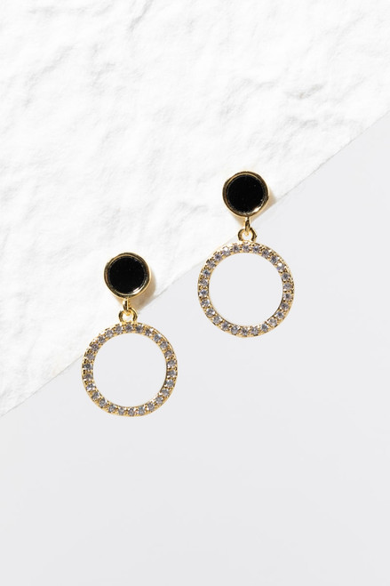 Rhianna Circle Drop Earrings