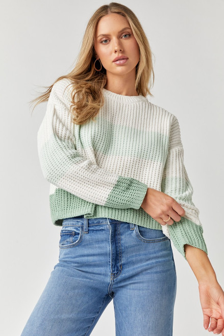 Sherry Matte Chenille Colorblock Pullover Sweater