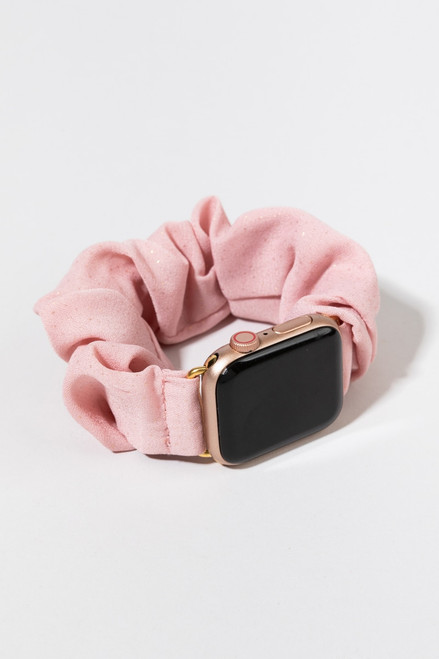 Bridget Pink Sparkly Scrunchie Watch Strap