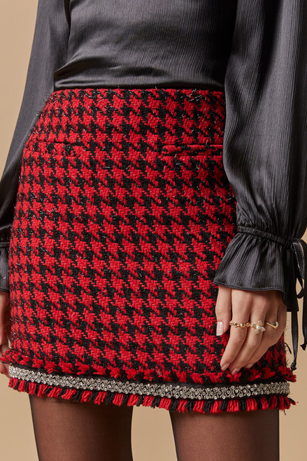 Scarlette Houndstooth Mini Skirt