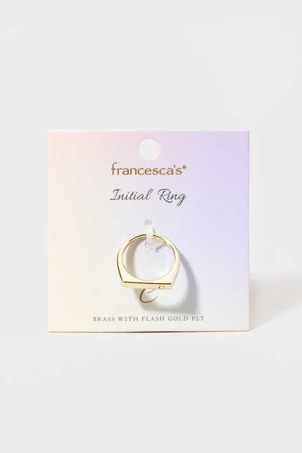 Francesca Slim Initial Ring