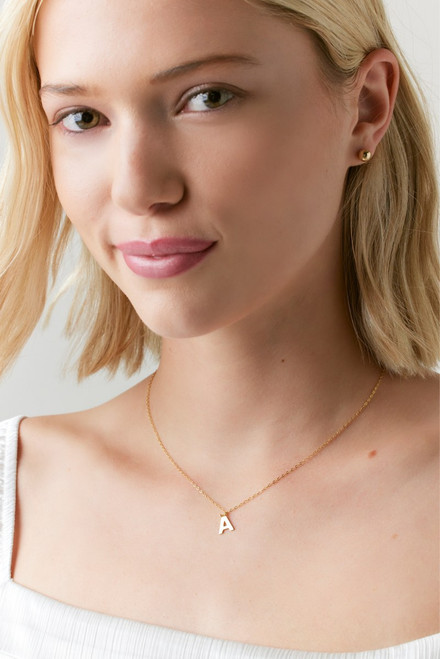 Demi Fine Gold Plated Initial Pendant Necklace