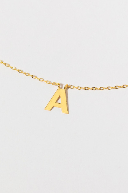 Demi Fine Gold Plated Initial Pendant Necklace