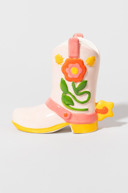 Avril Giddy Up Cowboy Boot Vase