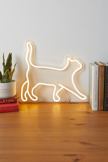 Yellow Cat Neon Sign