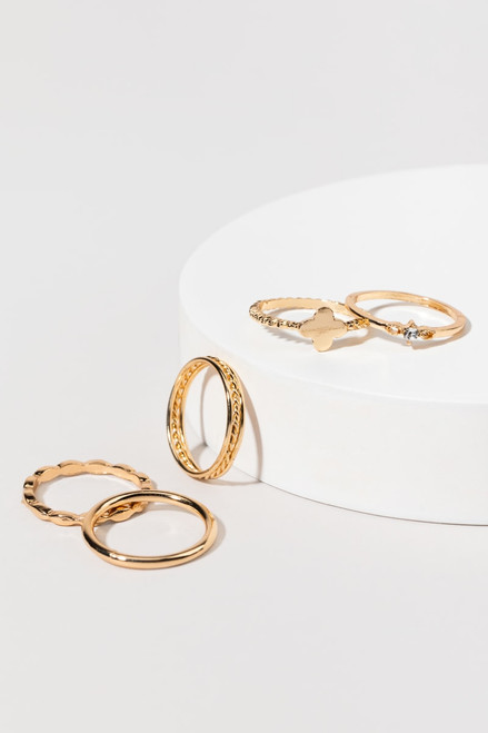 Mabelle Clover Rings Set