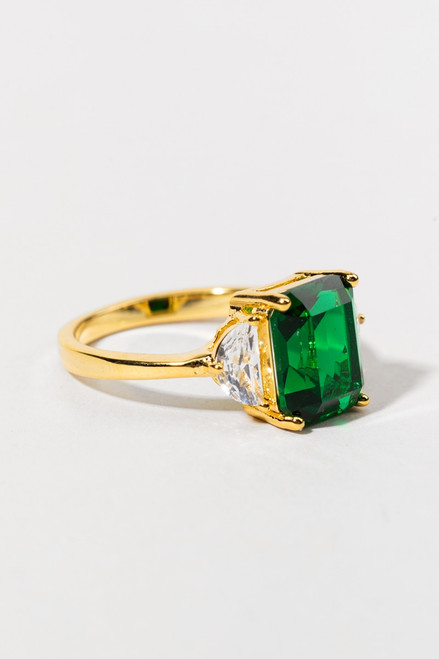 Desiree Rectangle Emerald Ring