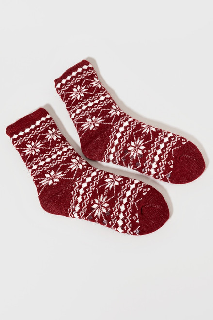 Alisha Snowflake Slipper Socks