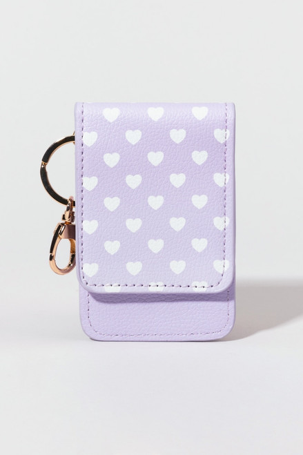 Heart Pattern Key Ring Card Case