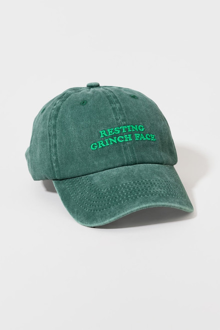 Resting Grinch Face Baseball Cap