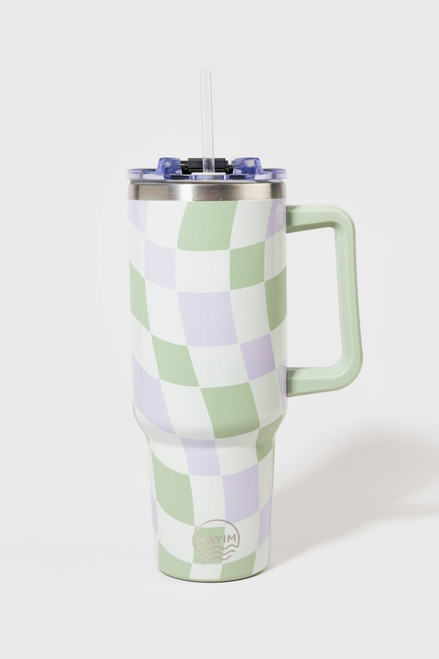 Stainless Checkered Mug