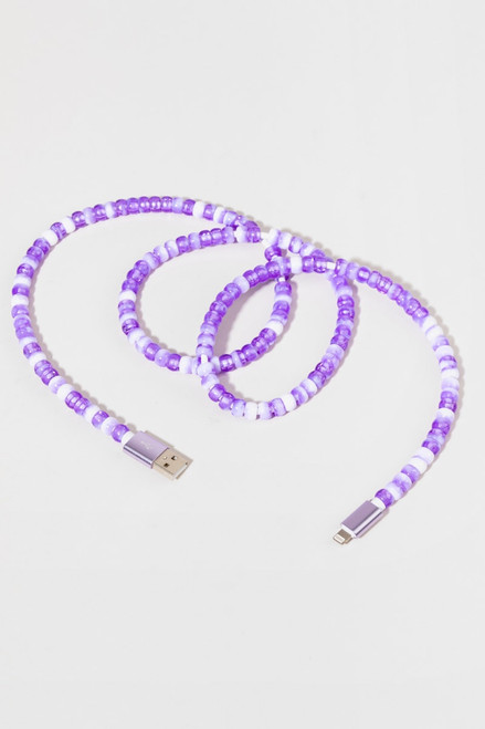Purple Bead Charging Cable