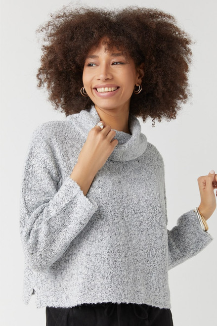 Alani Textured Cowl Neck Pullover