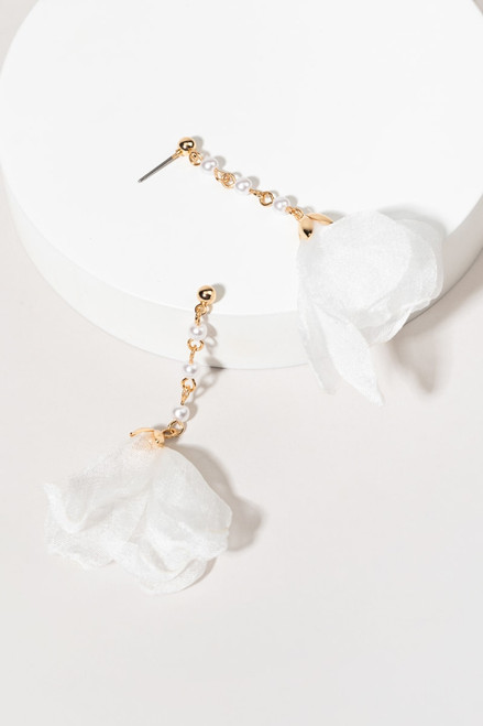 Kristia Rosette Pearl Earrings