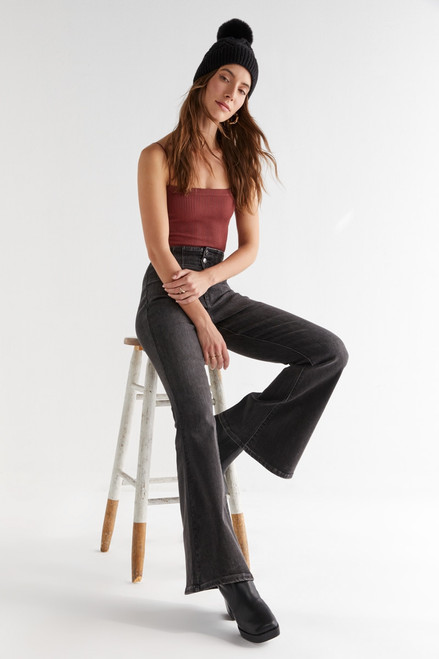 Elianna Button Seam Bootcut Jeans