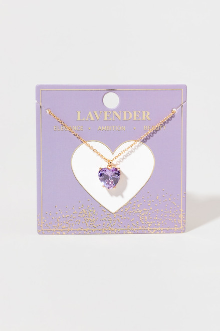 Antonia Lavender Heart Pendant Necklace