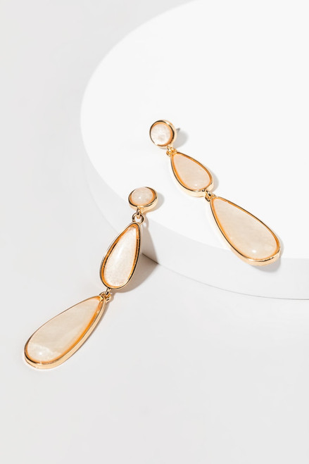Claudia Golden Pearl Drop Earrings