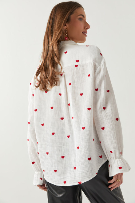 Elsie Heart Embroidered Top