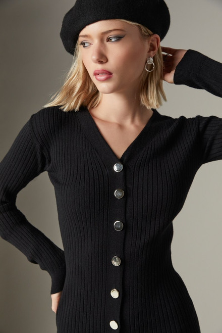 Maribel Button Down Knit Sweater Mini Dress